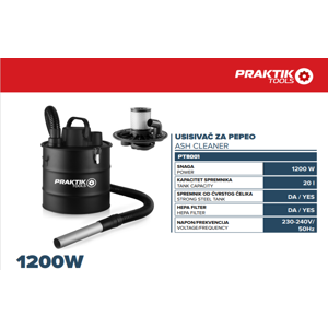 USISAVAČ ZA PEPEO 20 L 1200W PT8001