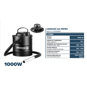 USISAVAČ ZA PEPEO 20L 1000W
